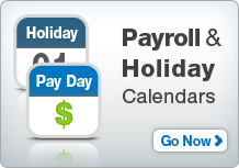 Payroll and Holiday calendars